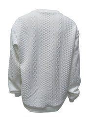Twist Pattern Kangaroo Pocket Sweatshirt Crew Neck For Fall & Winter