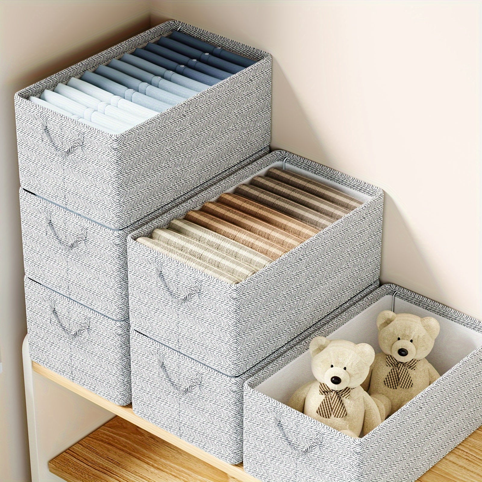 Large Storage Basket Non-woven Fabric Steel Frame Folding