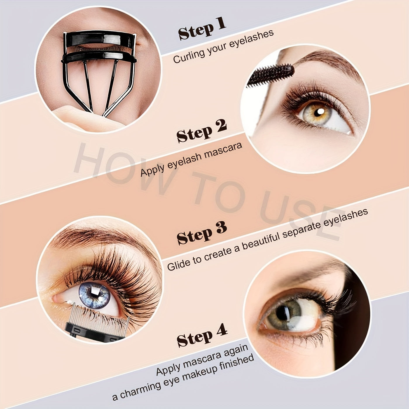 Eyelash Curler with Steel Comb and 6 Replacement Pads