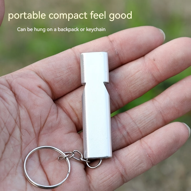 2pcs Survival Whistle Keychains Metal Lifesaving Whistle