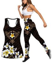 Graphic Print Tank Top & Leggings Set for Women