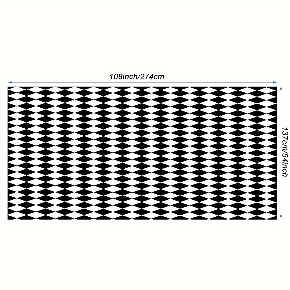 Plaid Plastic Tablecloth for Wonderland Tea Party