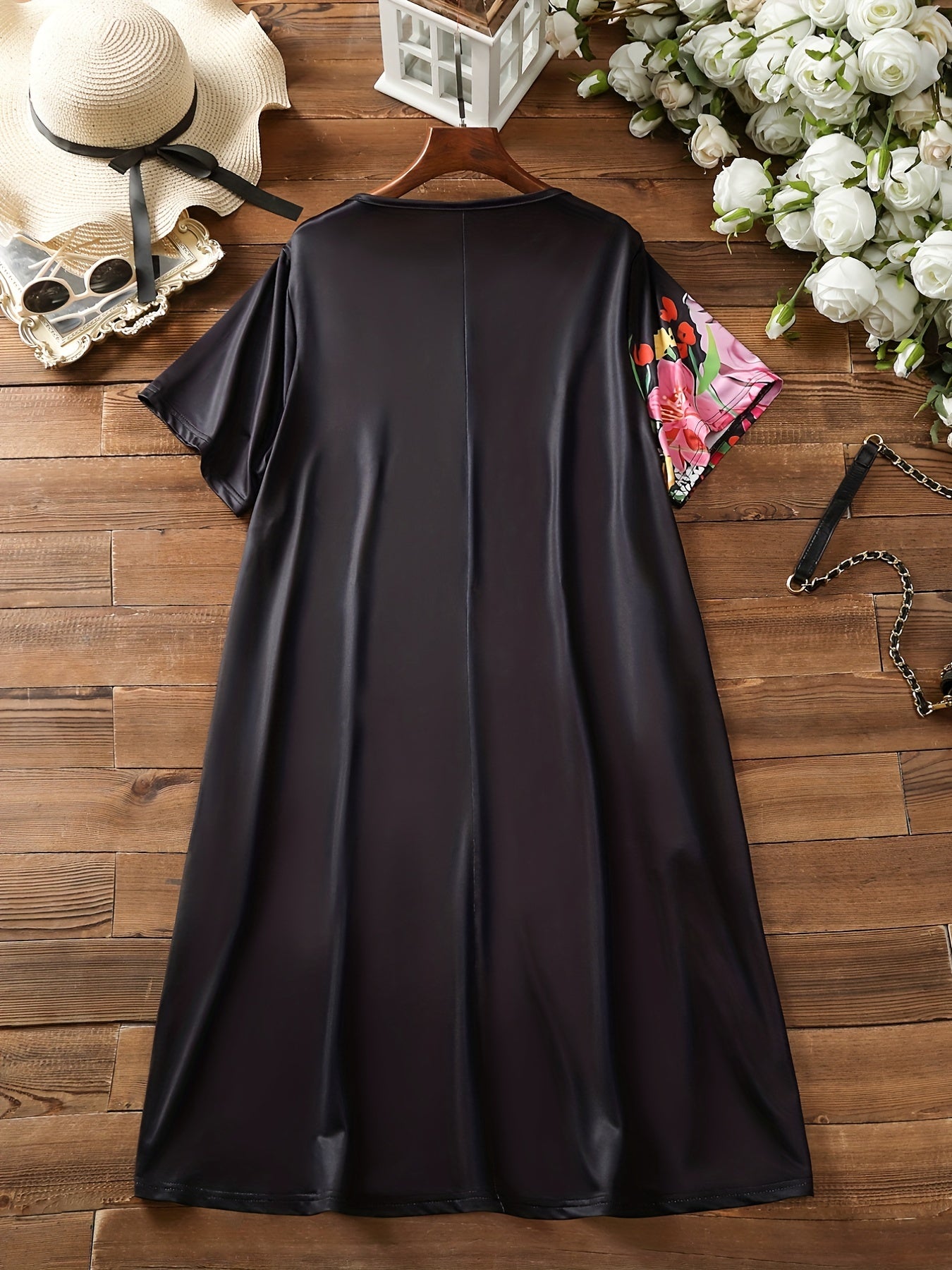Casual Dress Women's Figure & Floral Print V Neck Dress