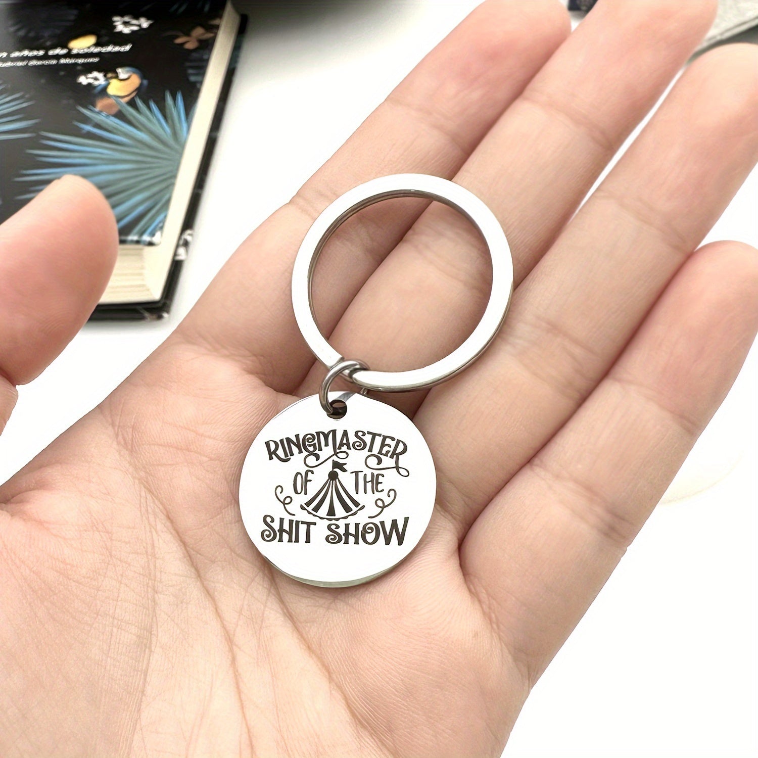Letter Printed Keychain Backpack Purse Decoration Pendant