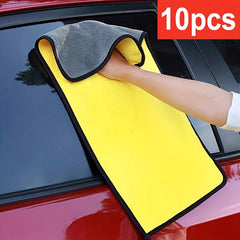 10pcs Microfiber Car Wash Towels for Interior Cleaning