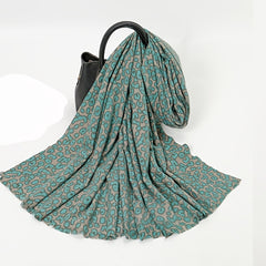 Leopard Print Short Tassel Scarf Warm Shawl