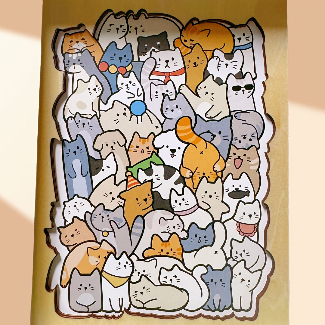 Wooden Animal Puzzle: 50 Cartoon Animals for Stacking & Decor