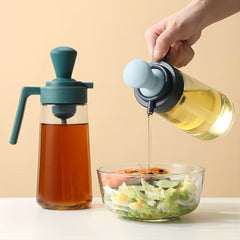 Glass Dispenser Bottle for Kitchen Outdoor BBQ Camping Picnics