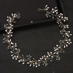 Golden Children's Pearl Headband Flower Girl Dressing Hair Accessories