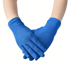 Silk Satin Gloves for Women Short Hand Protection Dance Performance