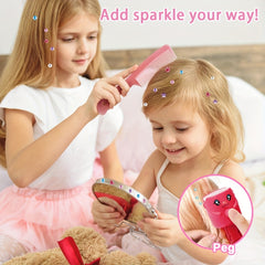 Girls Bling Stickers Toy Drill Machine Hair Styling Drill Machine