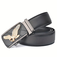 Eagle Style Automatic Buckle Men's Business Casual Belt All match Leather Belt