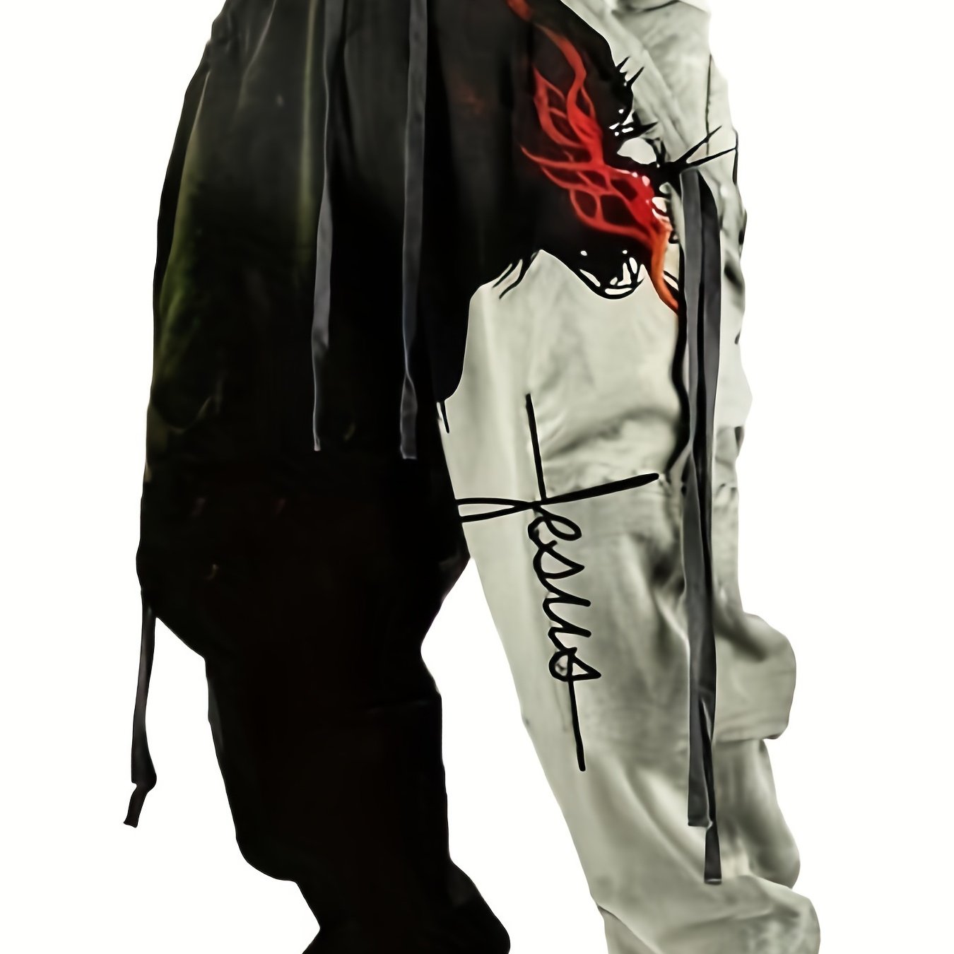 Men's Two Drawstring Pocket Sweatpants Loose Comfy Jogger Pants
