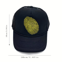 Fingerprint Couple Mesh Cap Sun Protection Baseball Hat Hip hop C