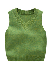 Boys Knit V neck Sweater Vest for Autumn