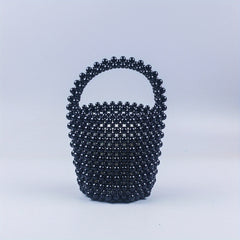 Mini Beaded Bucket Bag Handbag for Wedding Party Prom