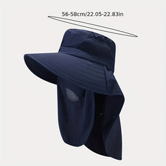 Mesh Bucket Hat with Neck Flap UV Protection