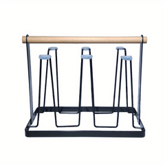 Cup Drain Rack with 6 Hooks - Coffee Mug and Tea Cup Storage