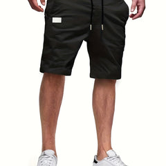 Men's Drawstring Cargo Short Pants Flap Pocket Loose Shorts