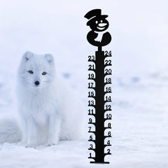 Snowman Art Snow Gauge Christmas Snowfall Measuring Stick Garden Stakes