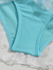 Sun Protection Girls' 2 piece Swimsuit Top & Mesh Shorts Sets