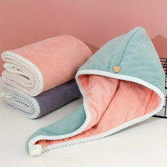 Soft Hair Drying Cap Double Layer Thickened Hair Towel Absorbent Quick Drying