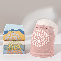 2 Pairs Baby Boys Cartoon Knee Pads Non Slip for Infant Toddlers