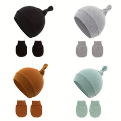 Newborn Baby Hat & Glove Set for Girls & Boys