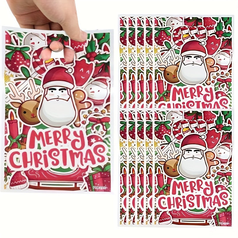 10pcs Christmas Gift Bags Cartoon Pearl Film Halloween Christmas Eve