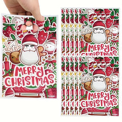 10pcs Christmas Gift Bags Cartoon Pearl Film Halloween Christmas Eve