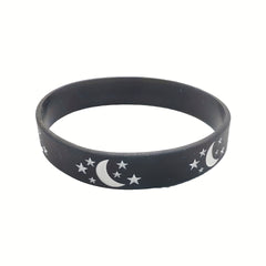Moon & Star Silicone Sports Bracelet For Women