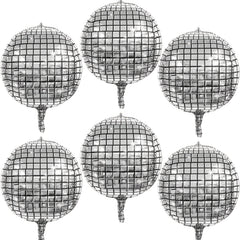 6pcs 4D 55 88 Cm Disco Balloon Set Silvery Wedding Birthday Party Decor
