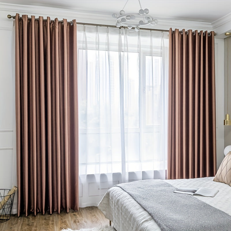 Blackout Curtains Windproof Thermal Insulated Light Blocking Roller Shades
