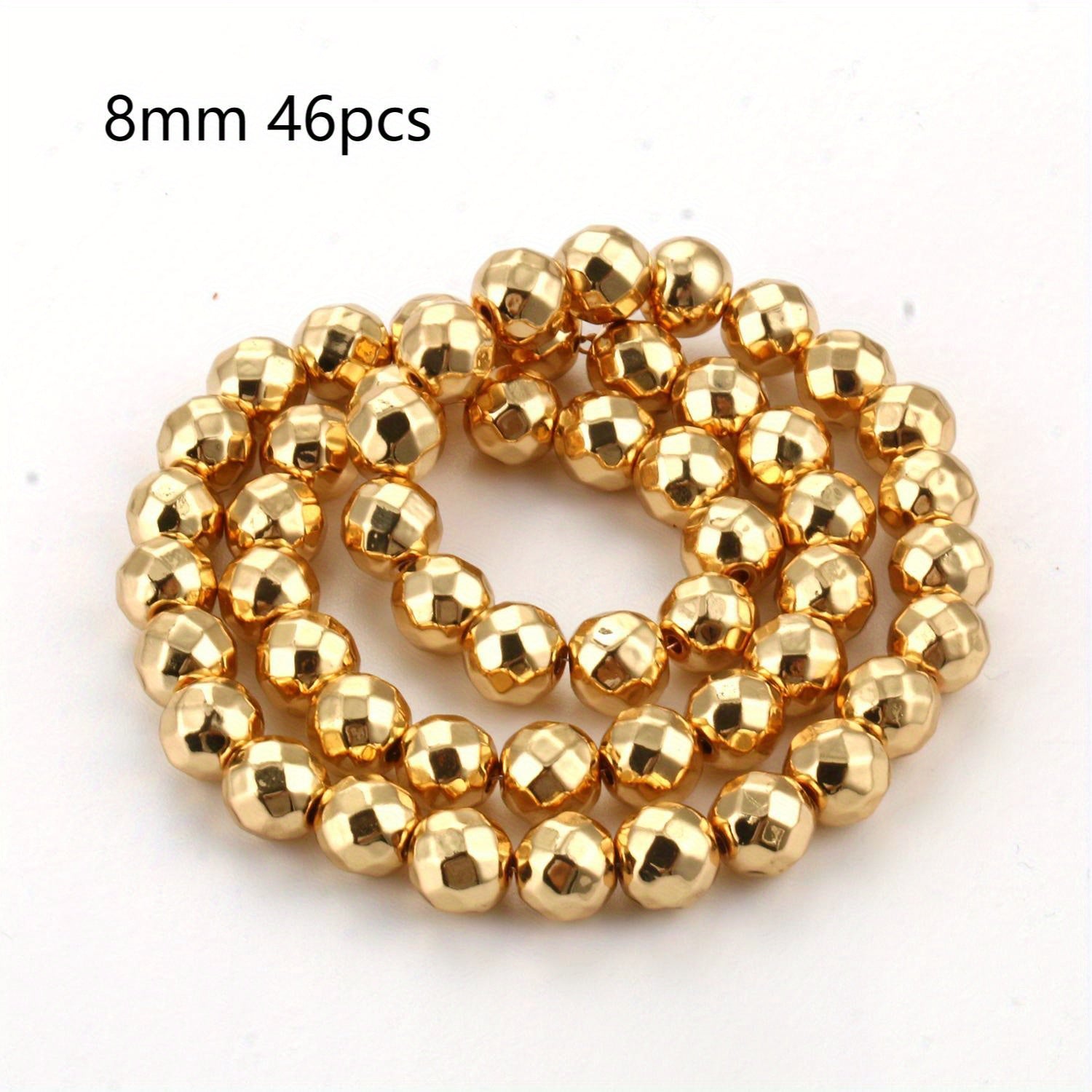 AAA Natural Golden Plated Hematite Beads for DIY Jewelry Making