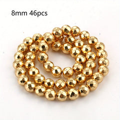 AAA Natural Golden Plated Hematite Beads for DIY Jewelry Making