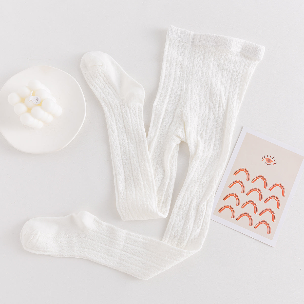 Girls Plain Argyle Pattern Pantyhose Socks For Kids
