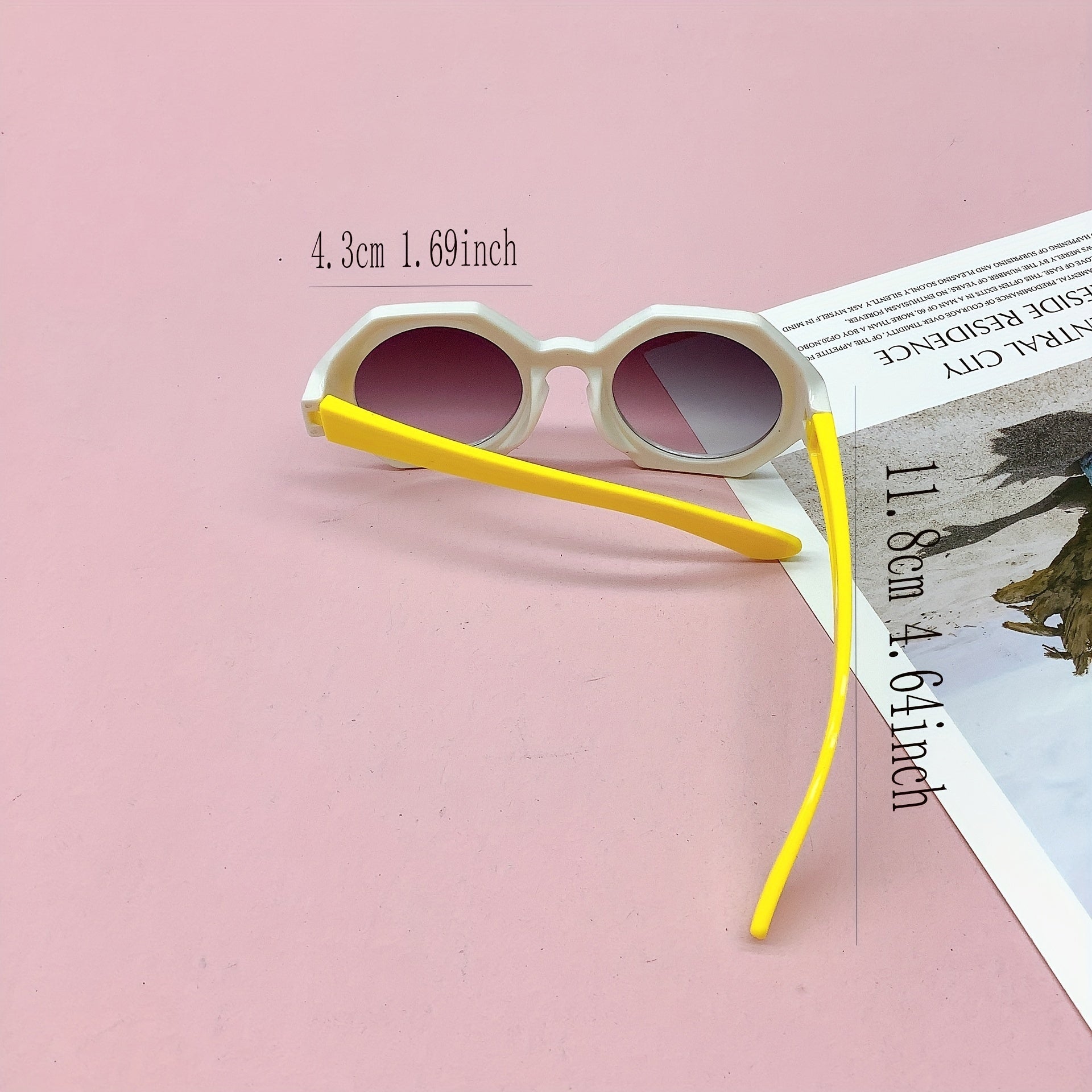 Girl's Round Frame Decoration Sunglasses UV Protection