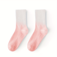 6 Pairs Non Slip Yoga Socks for Women Ombre Sweat Absorbent