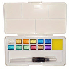36 Metallic Watercolor Paint Set w/ Water Brush Pen for Painting