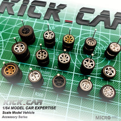 1/64 Wheels With Rubber Tires - 5 Sets for 5 Cars - Halloween Thanksgiving Chris