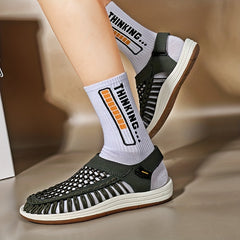 Men's Hollow Out Slip On Sandals Lightweight Anti-skid Beach Sandals