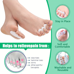 7 Pairs Hallux Valgus Toe Separators for Bunion Hammer Toes Plantar Fasciitis