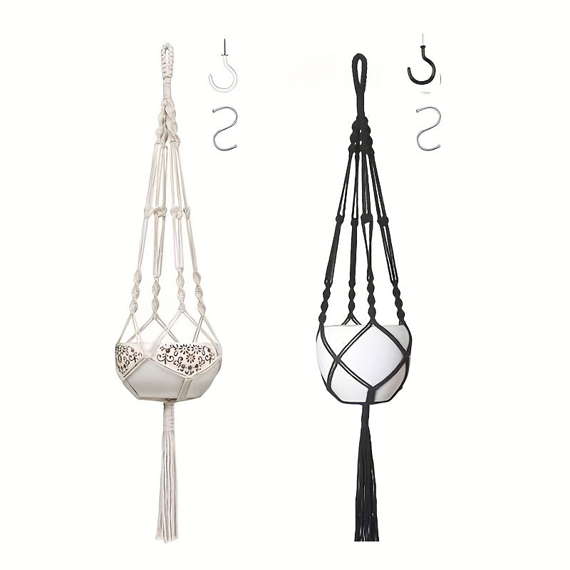 2pcs Macrame Plant Hanger Indoor Hanging Planter Basket