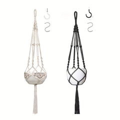 2pcs Macrame Plant Hanger Indoor Hanging Planter Basket