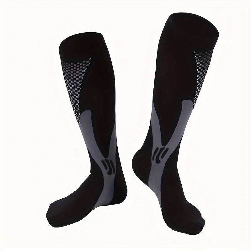 Men's Knee High Compression Socks 20-30mmHg for Running & Travel