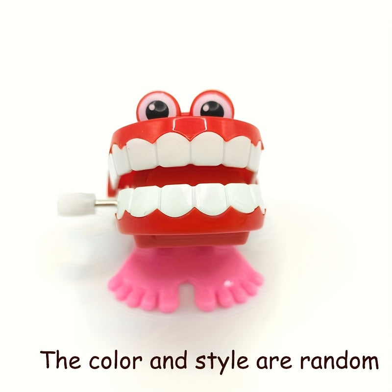 Jumping Teeth Wind Up Toy Fun Novelty Teeth Winding Eyes Jumping Toys
