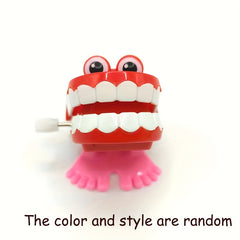 Jumping Teeth Wind Up Toy Fun Novelty Teeth Winding Eyes Jumping Toys