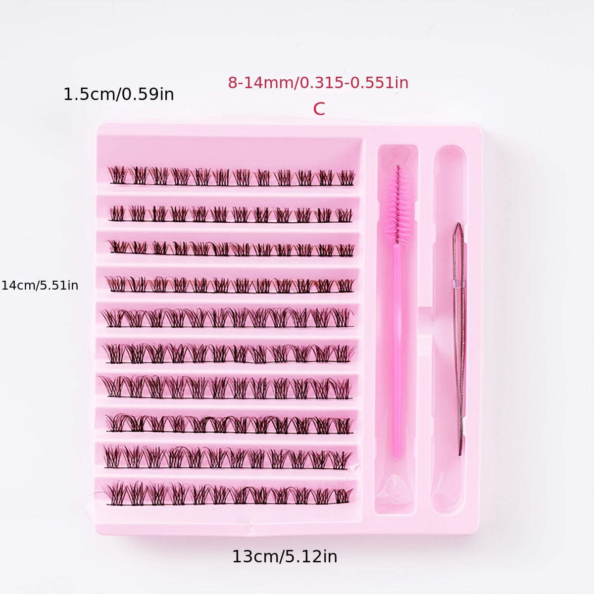 120pcs Wispy Cluster Lashes 8-16mm D Curling Fluffy DIY Eyelash Extension