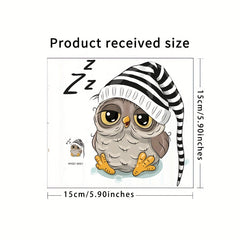 3D Owl Car Sticker Self-adhesive Waterproof PVC Toilet Cover Sticker