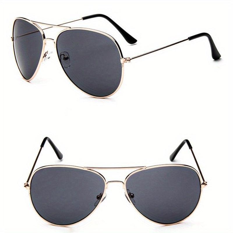 Aviator Sunglasses Metal Frame Tinted Lens UV400